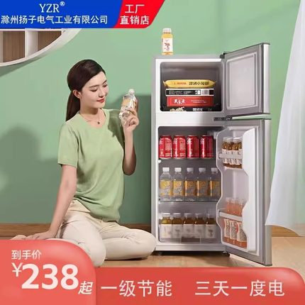 【一级节能】小冰箱小型家用冷冻冷藏租房宿舍办公室省电冰箱
