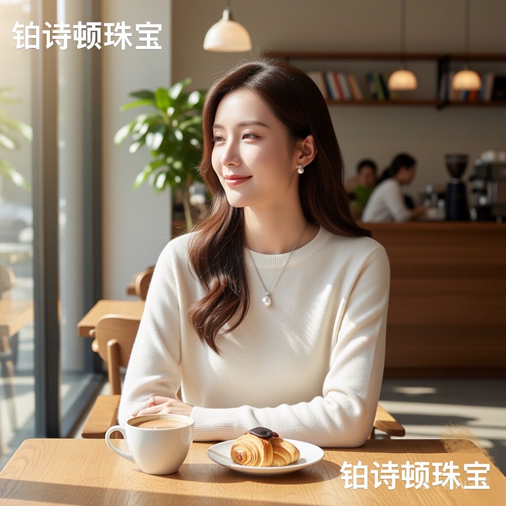淡水珍珠正圆戴妃单珠S925银项链