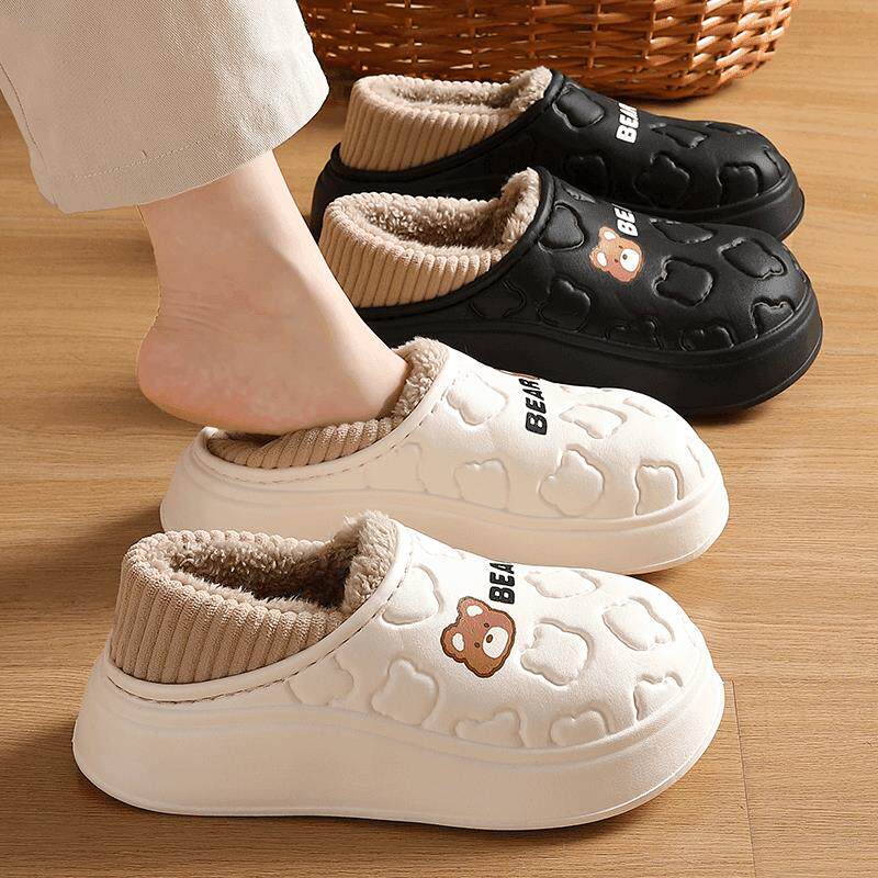 防水棉拖鞋女秋冬季情侣外穿室内家居防滑加绒保暖厚底包跟棉鞋男,居家布艺,居家棉拖/棉鞋,淘宝优惠券,粉丝福利购,淘宝优惠卷