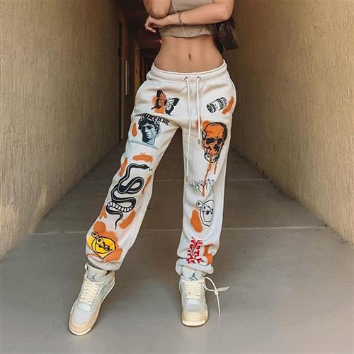 Fashionable street style multi-patterned strappy thickened