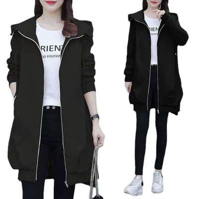 Fat windbreaker womens loose casual hooded temperament