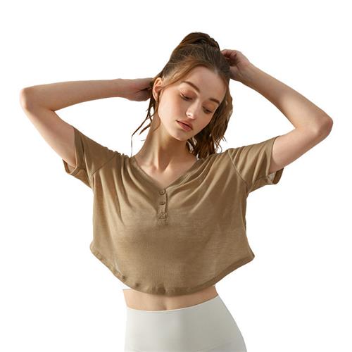 cover-up yoga and fitness breathable and short hem rounded