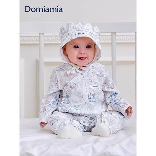 【新品】[新品]Domiamia儿童连体衣男女宝宝26秋冬纱布款新生儿哈