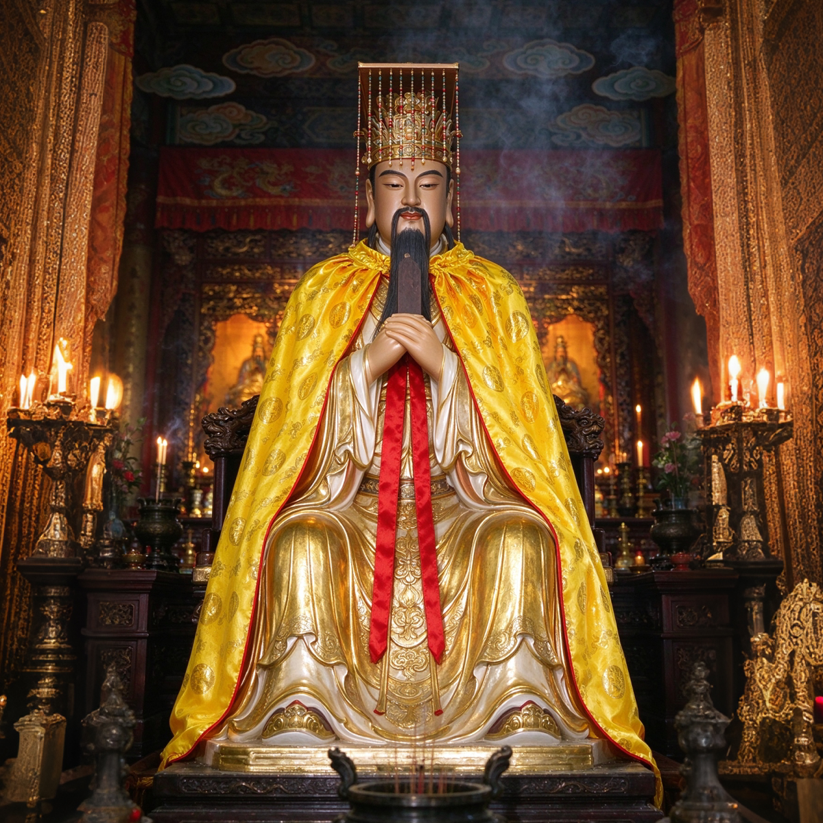 玉皇大帝龙袍寺庙还愿披风关帝庙神明财神五爷祖师爷佛袍斗篷披肩