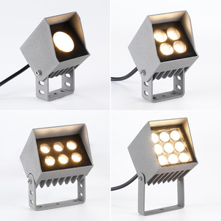 LED小射灯迷你别墅楼体照墙灯小角度切光灯招牌灯方形防水投射灯