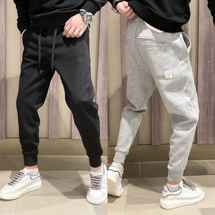 网红同款 休闲运动小脚裤 潮牌灰色百搭束脚裤 修身 2025新款 卫裤 男士