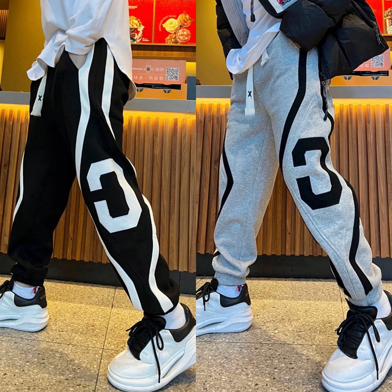 潮男秋冬运动裤网红宽松休闲卫裤