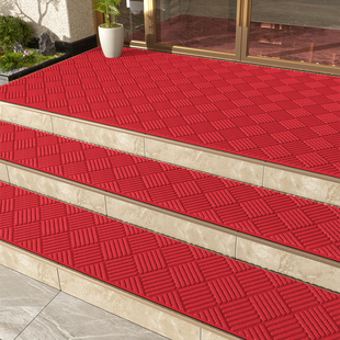 户外楼梯踏步垫店铺酒店门口红色除尘地毯可裁剪地垫台阶防滑脚垫
