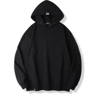 真维斯盖尔大码品牌男士重磅卫衣连帽衫黑色宽松外套加大胖子肥佬