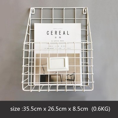 Nordic Metal Wall Hanging Newspaper Magazine Shelf Office Wa