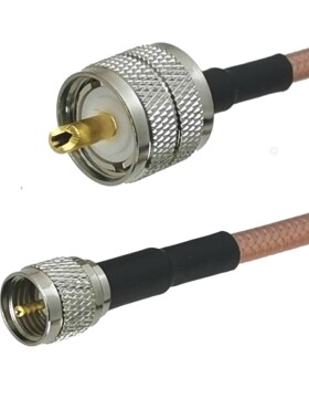 RG142 UHF PL259 Male plug to Mini UHF MiniUHF Male Plug Stra