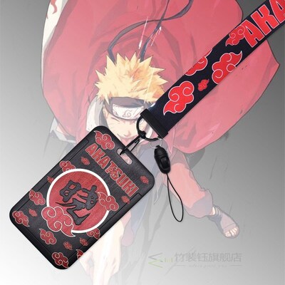 Anime Naruto Lanyard Naruto Shippuden Akatsuki Red Cloud Bad