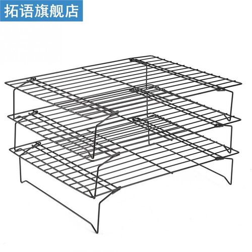 Stainless Steel Wire Grid Cooling Tray Cake Food Rack Nonsti