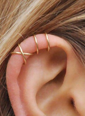 Janedream Hollow Creative Ear Nail Earring No Pierced Ear I