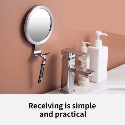 Anti-Fog Mirror Bathroom Powerful Sucker Bath Shower Mirrors