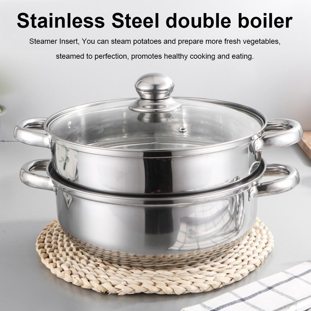 Double Steamer boiler Stainless Steel Stack and Steam Pot Se