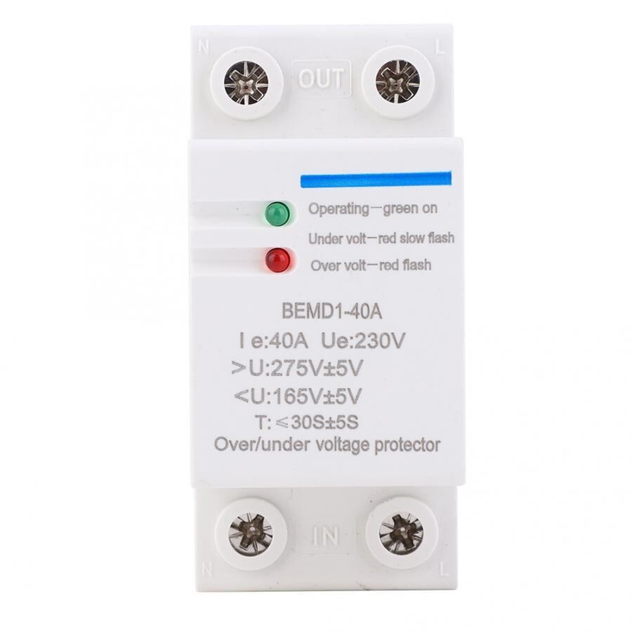 230V AC 1-40A Voltage Protector Din Rail Self-Resetting Over