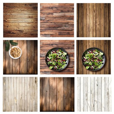 ALLOYSEED 60x60cm Retro Wood Board Texture Photography Backg