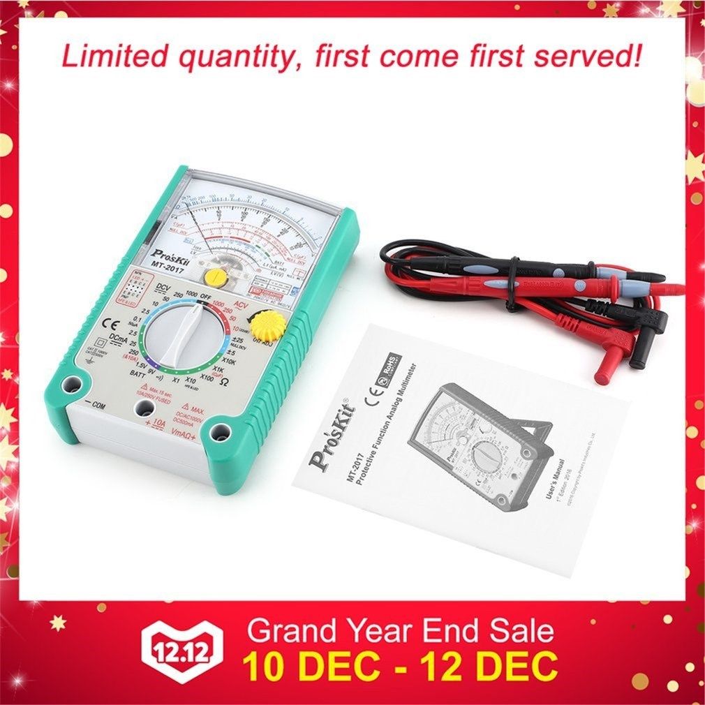 Proskit MT-2017 AC/DC Analog Graph Pointer Multimeter Ammete
