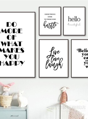 Live Love Laugh Inspiring Quotes Wall Art Canvas Painting Bl