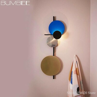 Nordic Colour Luxury LED Wall Lights for Home Lustre Hotel H