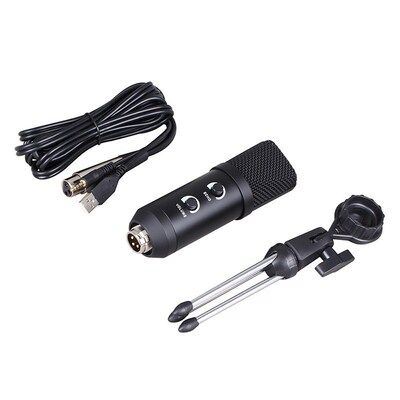 USB Condenser Recording Microphone for Laptops Windows Card