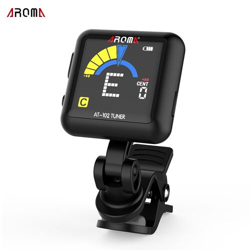 AROMA AT-102 Rechargeable Clip-on Guitar Tuner Color Screen