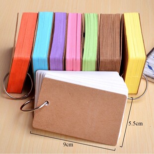 50 Sheets Memo Pad Binder Ring Easy Flip Flash Cards Study C