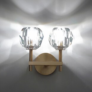 Modern nimalist wrought iron crystal Wall Lamps gold interio