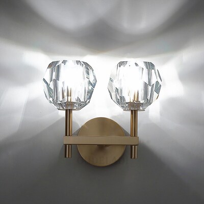 Modern nimalist wrought iron crystal Wall Lamps gold interio