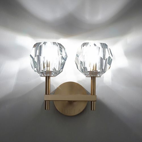 Modern nimalist wrought iron crystal Wall Lamps gold interio