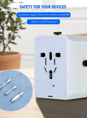 Travel Adapter 4 USB Worldwide All in One Universal Travel A