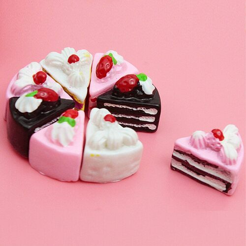 10PCS Artificial Fake Food Cake Resin Play Doll House Toy Mi