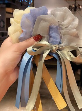 French Girl Temperament Ribbon Bow Knot Large Intestine Hair