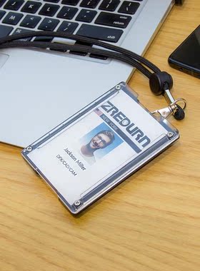 zayex Badge Holder Wallet Durable ID Card Holder with Lanyar