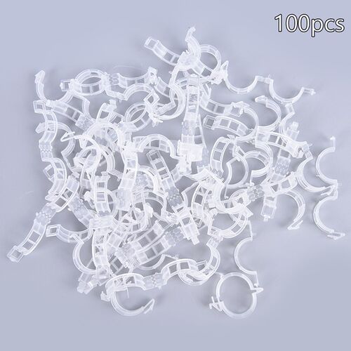 50/100pcs Plastic Plant Support Clips Clamps Garden Greenhou