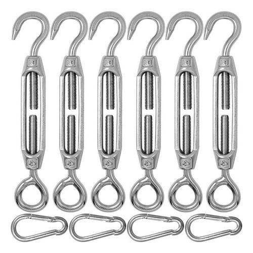 6 Pieces Of 304 Stainless Steel M4 Eye & Hook Turn Buckle