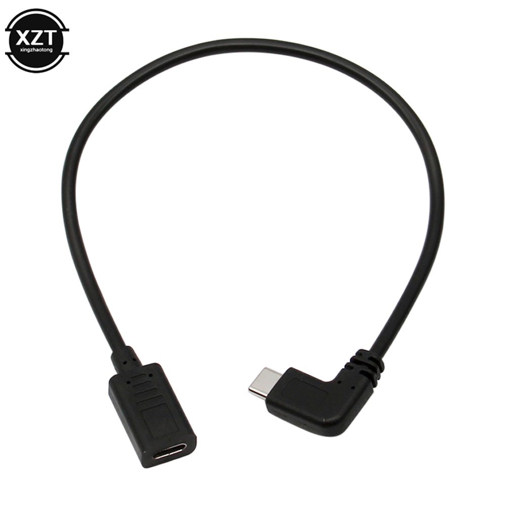 0.3 Meters Type-C USB 3.1 Male to USB-C Female 90 degree Ext