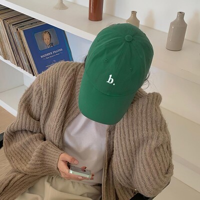 Letter Embroidery Solid Baseball Cap Women Korean Style Simp