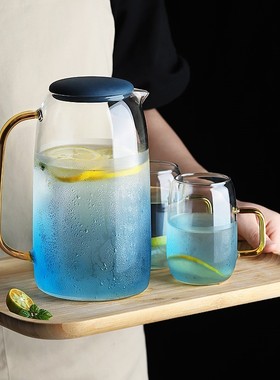 Large Water Jug Glass Water Pitcher Home Use Kettle Tea Pot