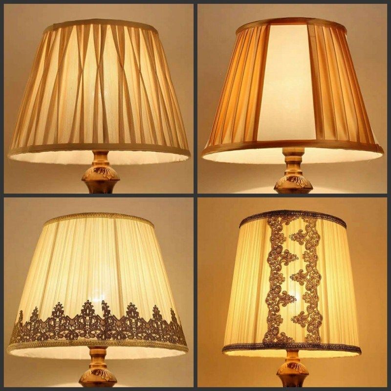 E27 Art Deco lamp shades for table lamps fabric round lampsh