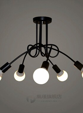 Retro Industrial Iron LED Ceiling Lamp 220V 3/5/8 Head Bedro