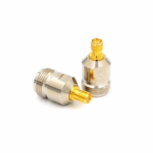 Brass N Female Jack to SMA Female Plug Straight RF Connector