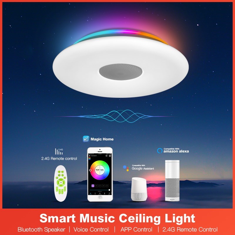Smart Ceiling Light WIFI Voice Control Bluetooth Speaker APP