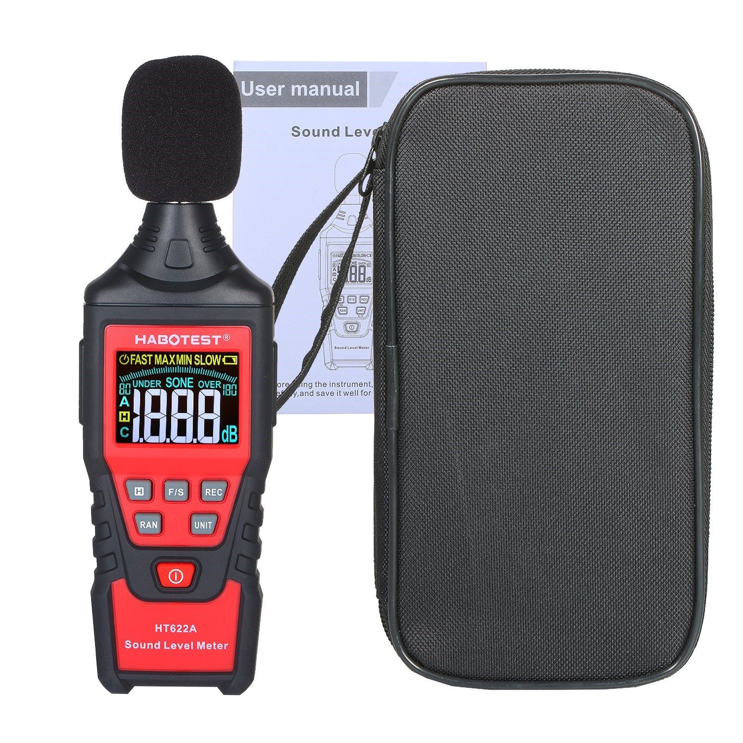 digital decibel meter with usb port a/c weighted sound level