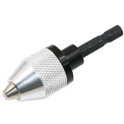 1Pc 0.3-6mm Quick Change Keyless Drill Bit Chuck 6.35mm Hex