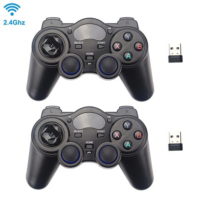 2.4G Wireless Game Controller Joystick Gamepad with USB Rec