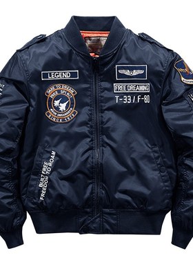 Hip hop Jacket Men High quality Thick Army Navy White Milita