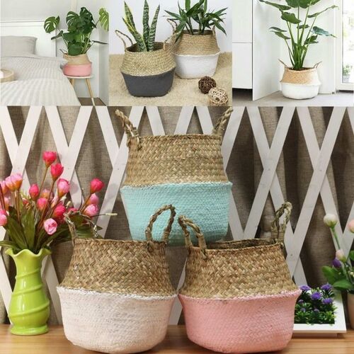 Handmade Plant Fiber Fabric Baskets Woven Basket Basket