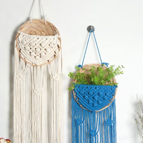 High Quality Handmade Macrame Plant Hanging Basket Cotton Ro
